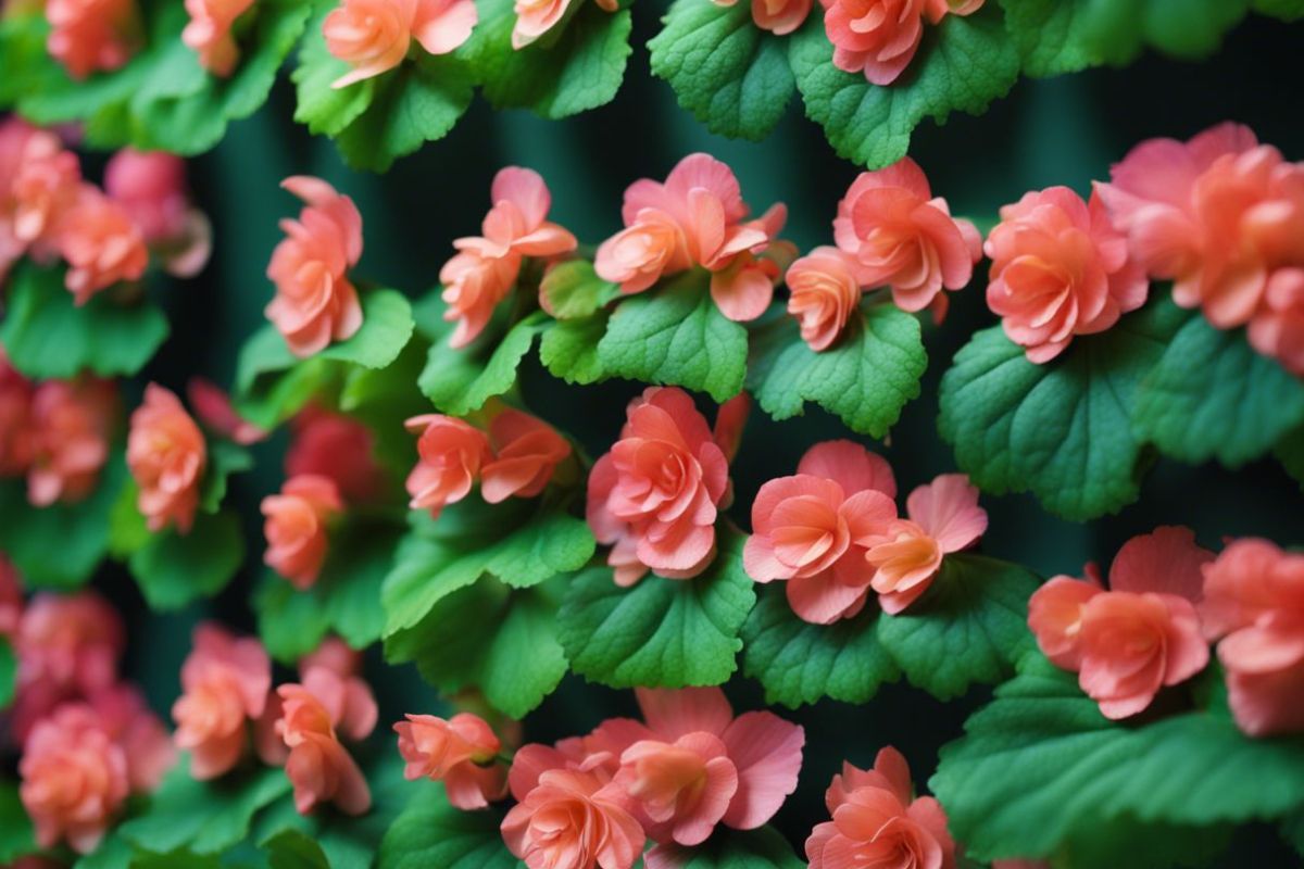 Bégonias : le choix idéal pour un mur végétal éblouissant