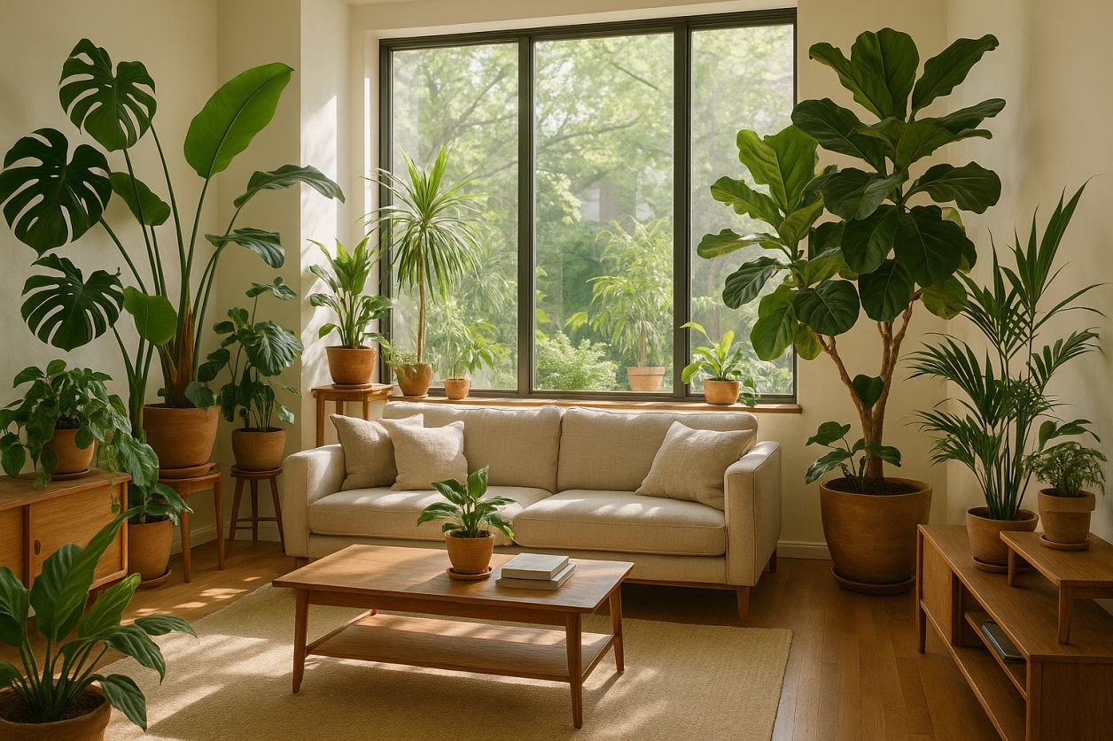 Plantes dans le salon : idées déco vivantes
