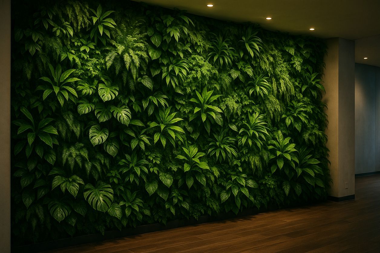 Mur végétal artificiel chic chez Castorama