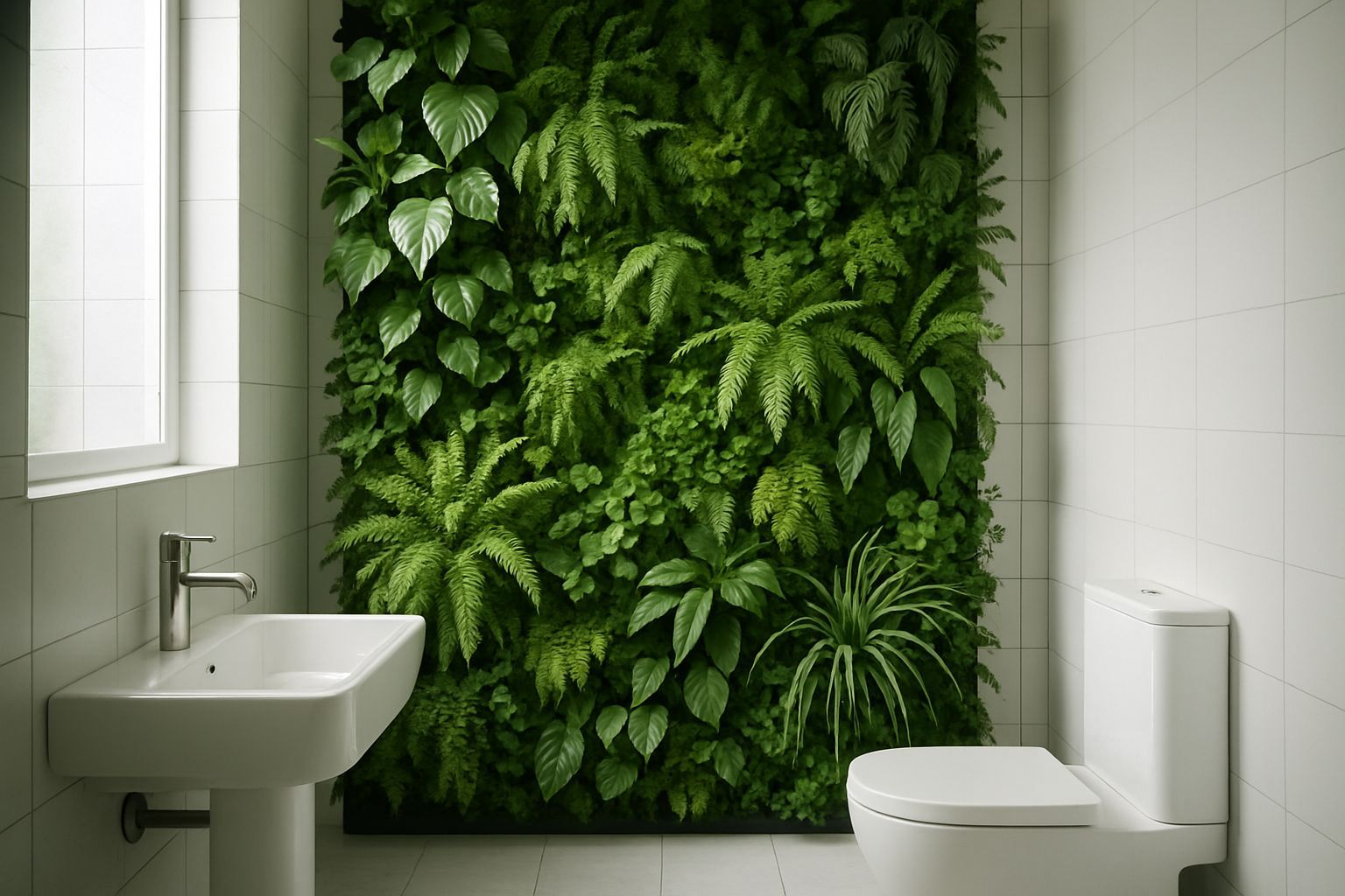 Comment réussir son mur végétal en salle de bain ?