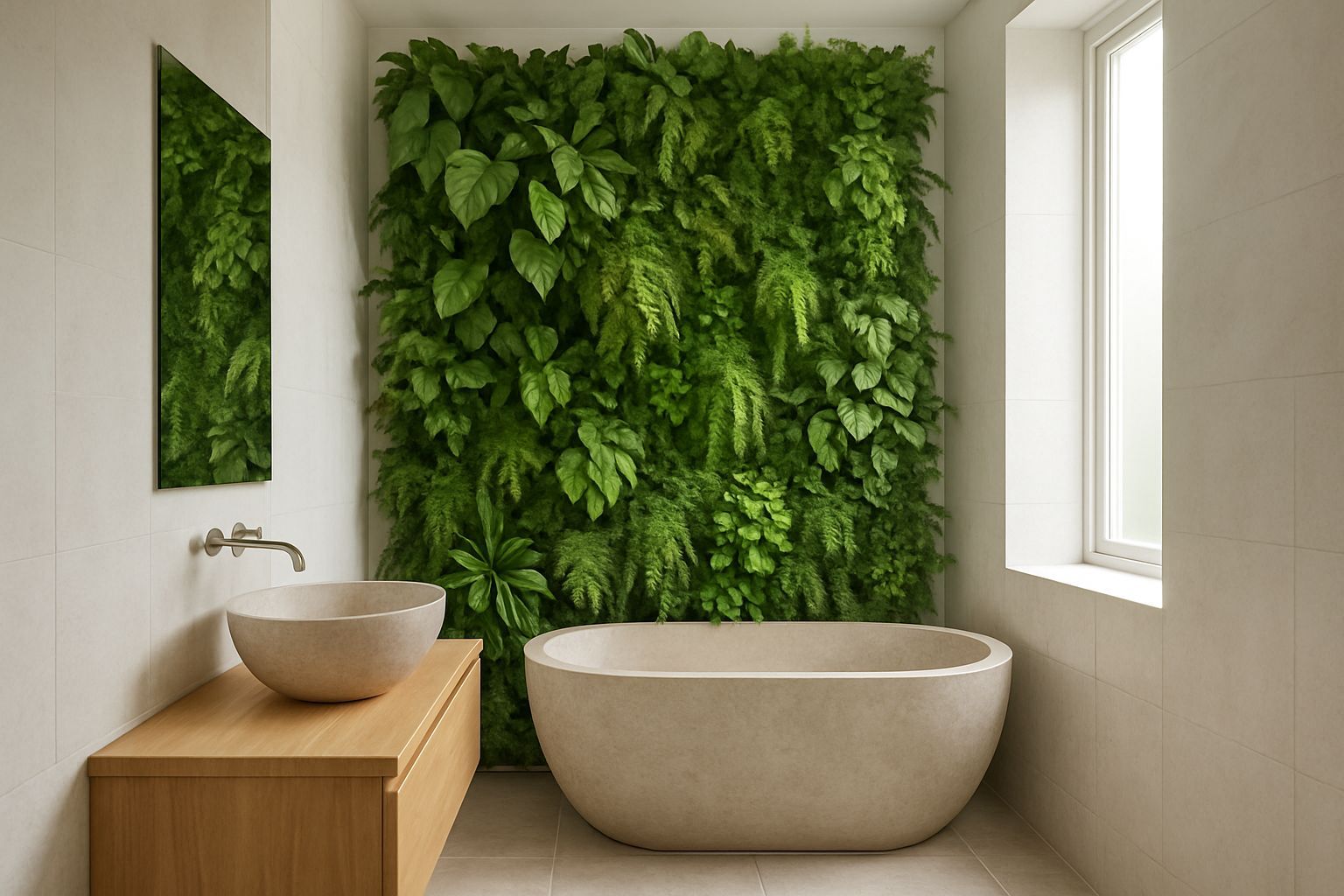 Comment réussir son mur végétal en salle de bain ?