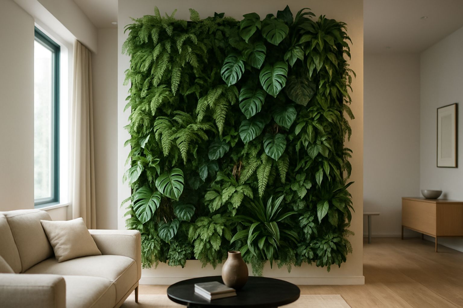 Transformez votre salon avec un mur végétal : guide complet